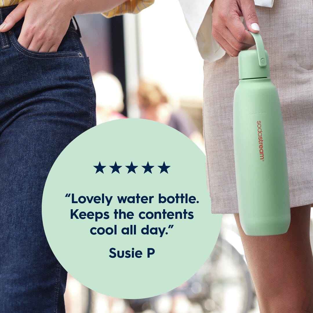Sodastream Fizz & Go® Insulated Stainless Steel Sparkling Water Bottle Mint 0.9L - Image 5