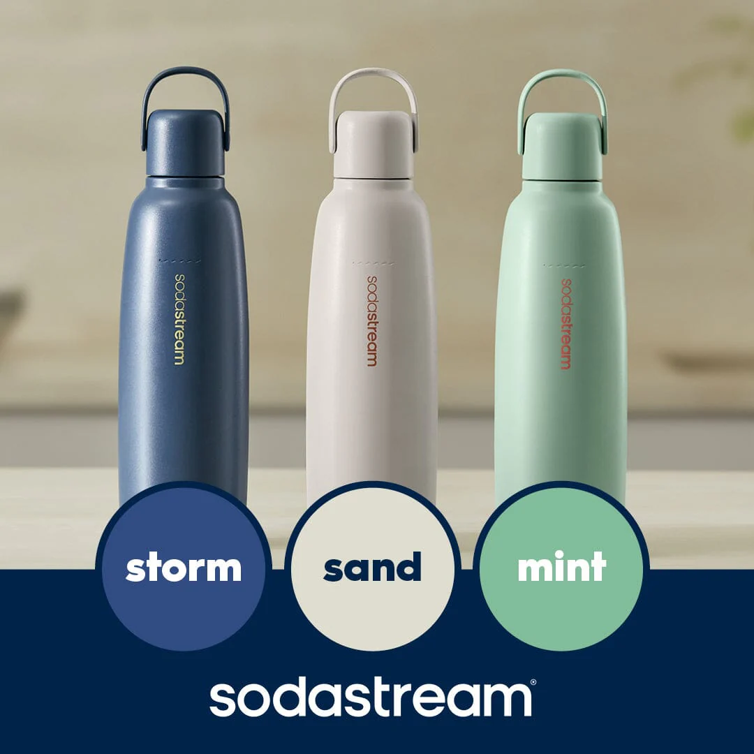 Sodastream Fizz & Go® Insulated Stainless Steel Sparkling Water Bottle Sand 0.9L - Image 8