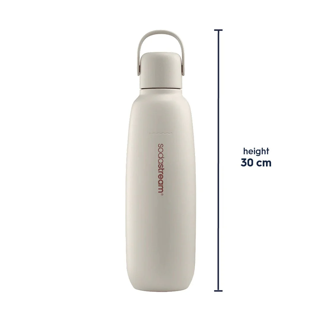 Sodastream Fizz & Go® Insulated Stainless Steel Sparkling Water Bottle Sand 0.9L - Image 9