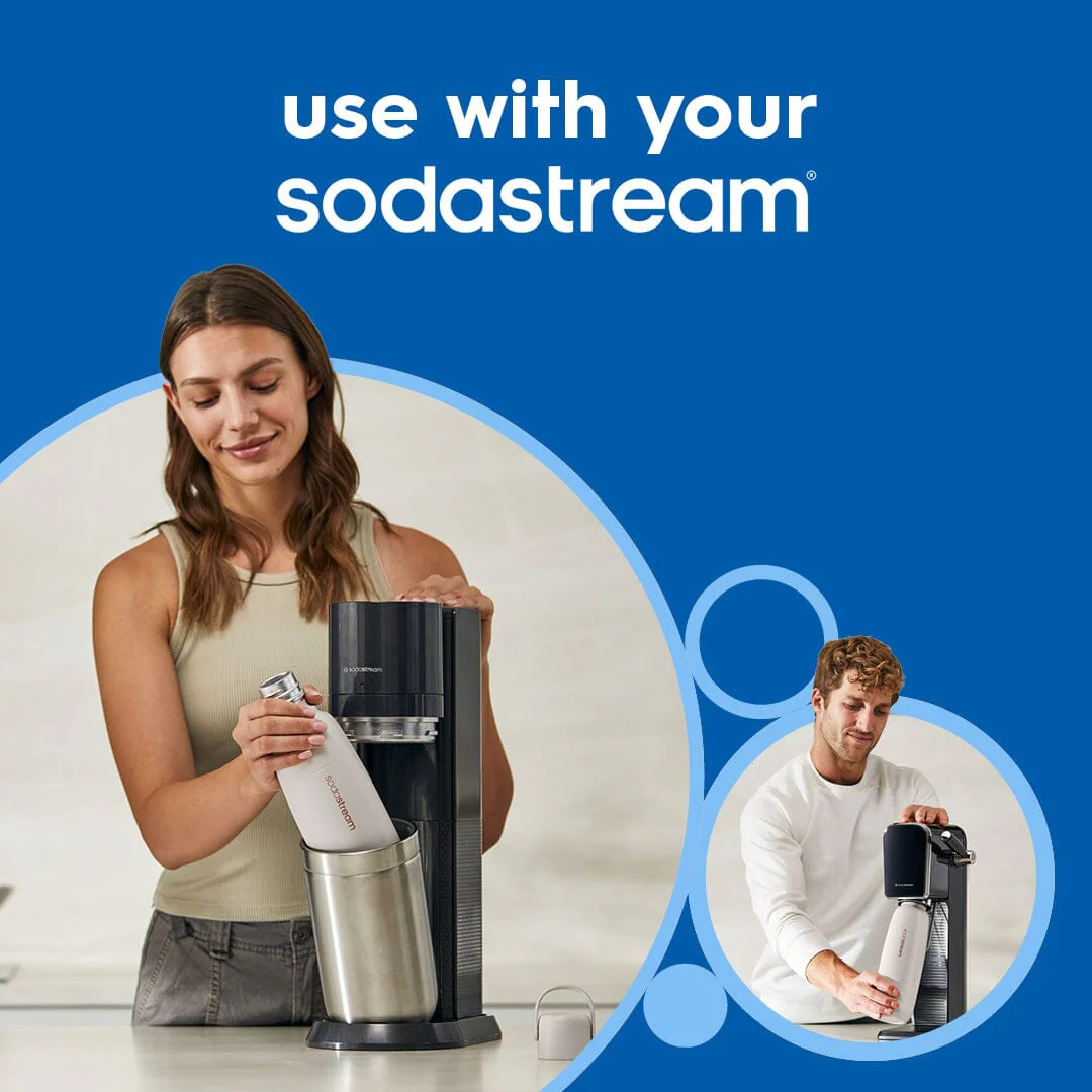 Sodastream Fizz & Go® Insulated Stainless Steel Sparkling Water Bottle Storm Blue 0.9L - Image 3