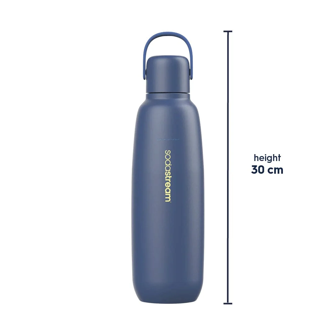 Sodastream Fizz & Go® Insulated Stainless Steel Sparkling Water Bottle Storm Blue 0.9L - Image 9