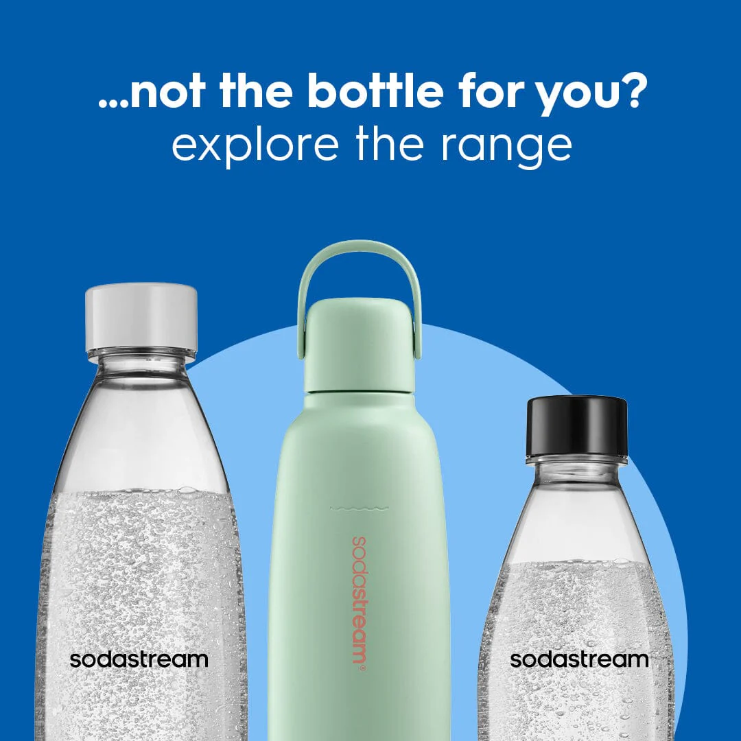 Sodastream Slim Sparkling Water Bottle Twin Pack Black 1L - Image 6