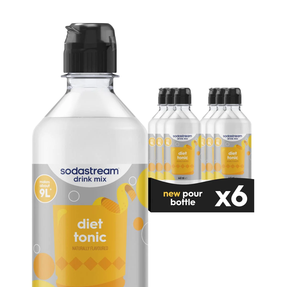 Sodastream Classics Diet Tonic 6 Pack Syrup Drink Mix 440ml