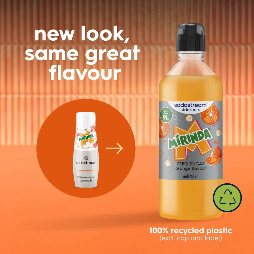 Sodastream Diet Mirinda® Orange 6 Pack Syrup Drink Mix 6 x 440ml - Image 2