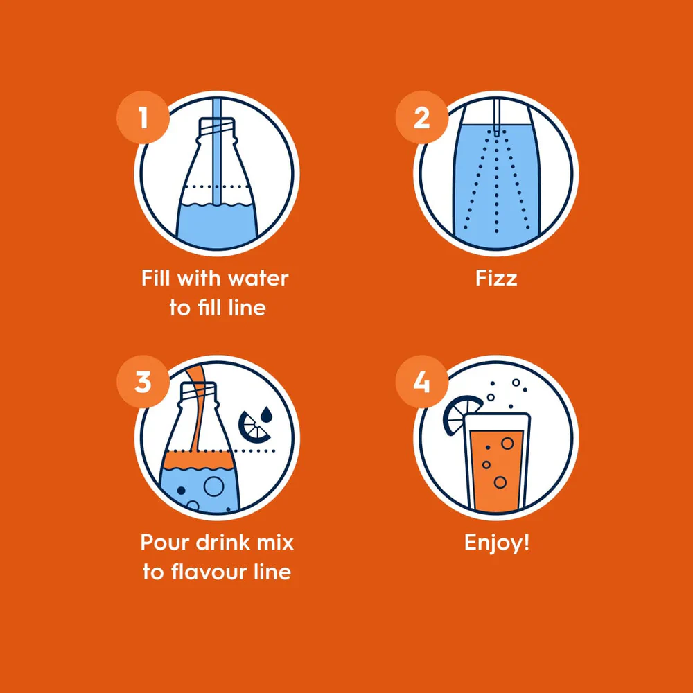 Sodastream Diet Mirinda® Orange 6 Pack Syrup Drink Mix 6 x 440ml - Image 5
