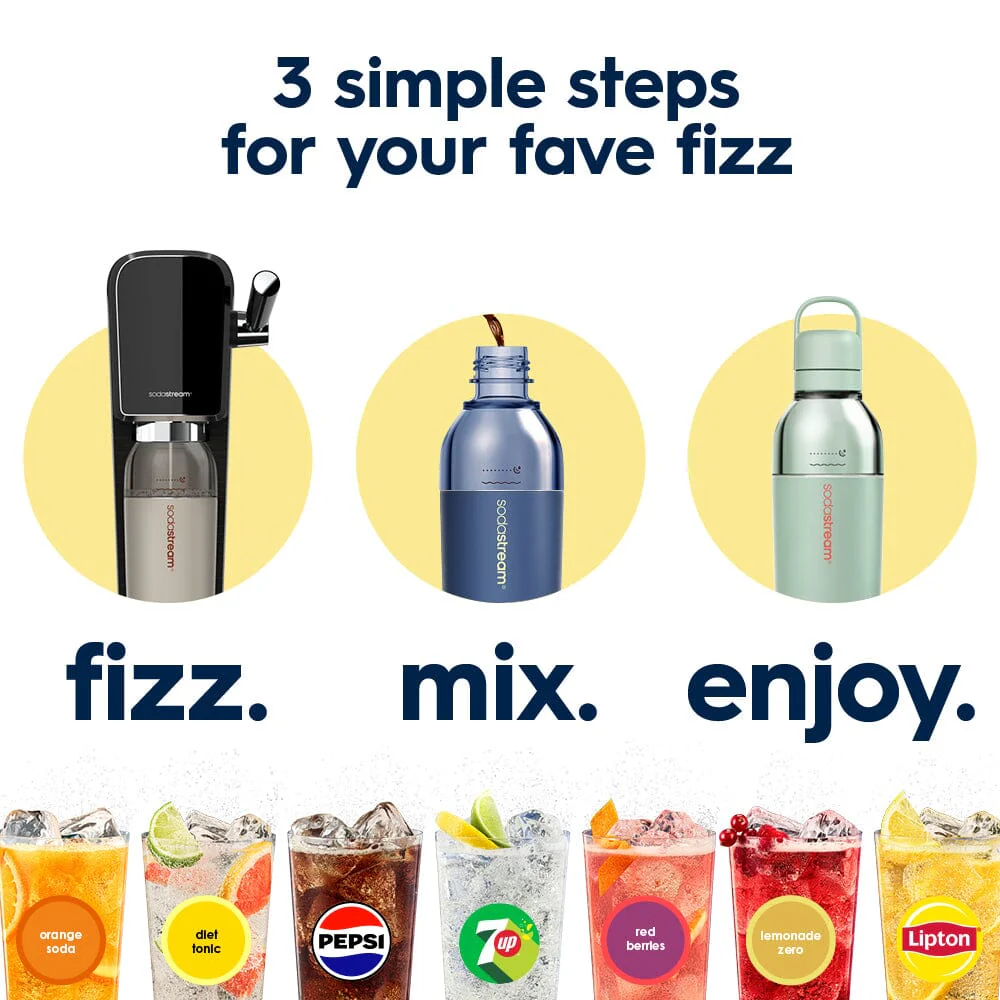 Sodastream Fizz & Go® Easy Mix Sparkling Water Bottle Sand 710 ml - Image 4