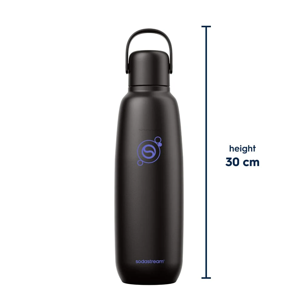 Sodastream Fizz & Go® Insulated Stainless Steel Sparkling Water Bottle Black 0.9L - Image 8