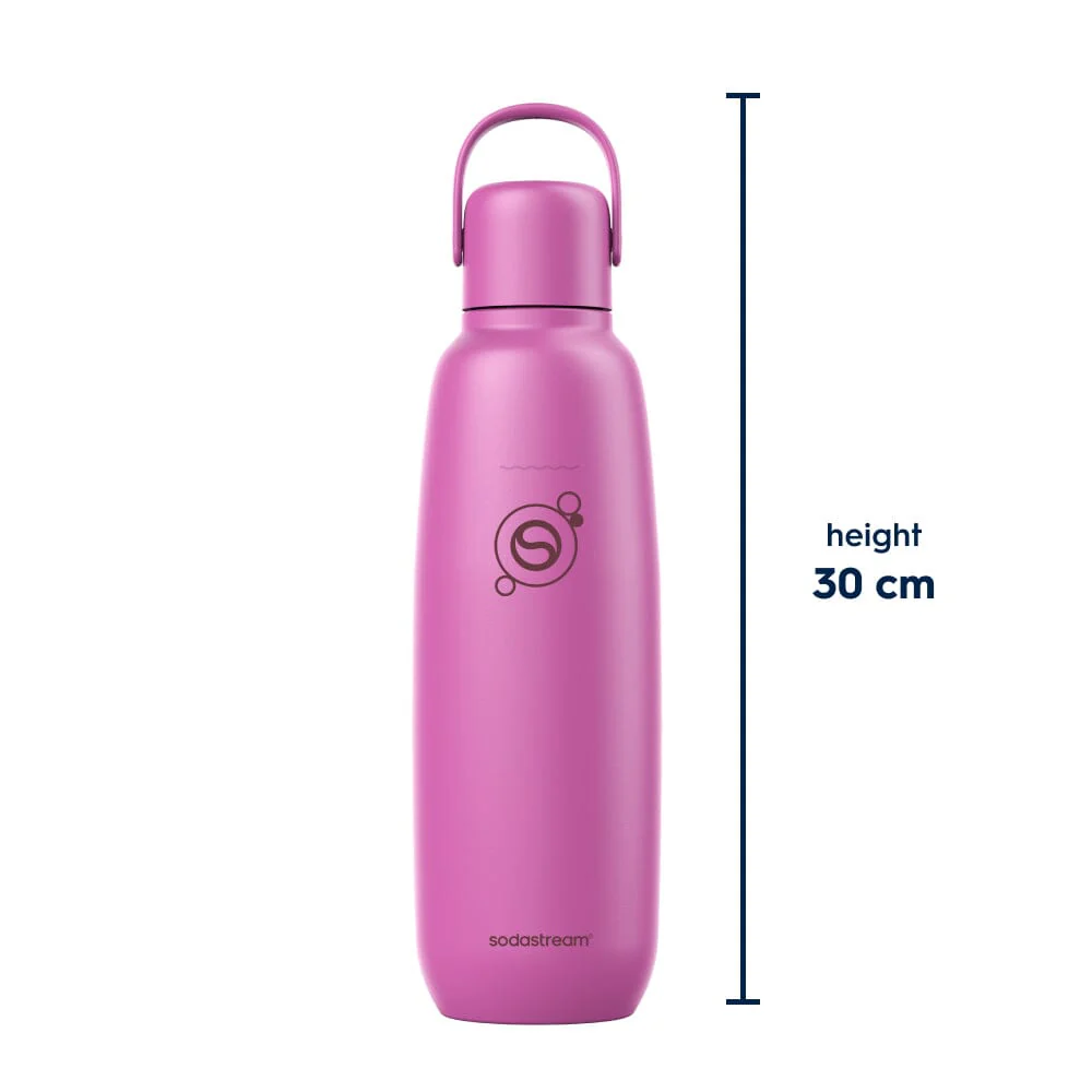 Sodastream Fizz & Go® Insulated Stainless Steel Sparkling Water Bottle Guava 0.9L - Image 8