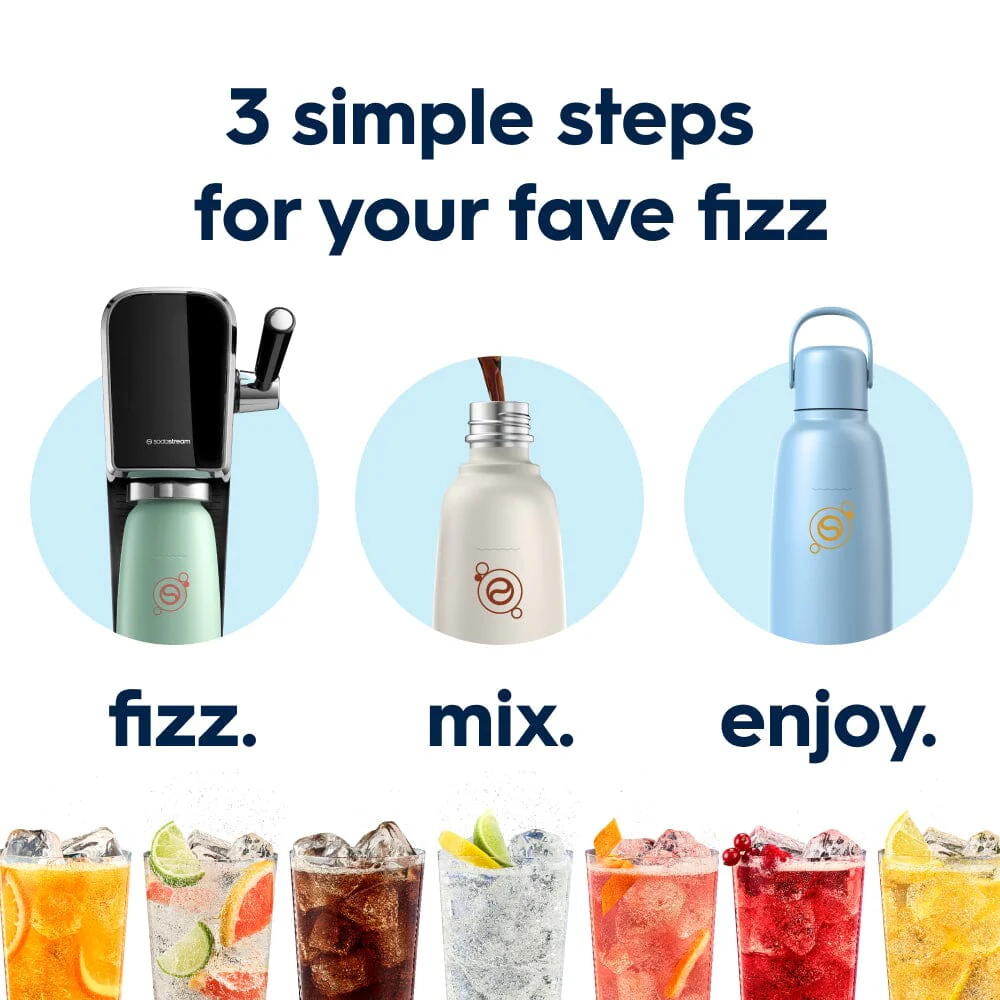 Sodastream Fizz & Go® Insulated Stainless Steel Sparkling Water Bottle Ice 0.9L - Image 5