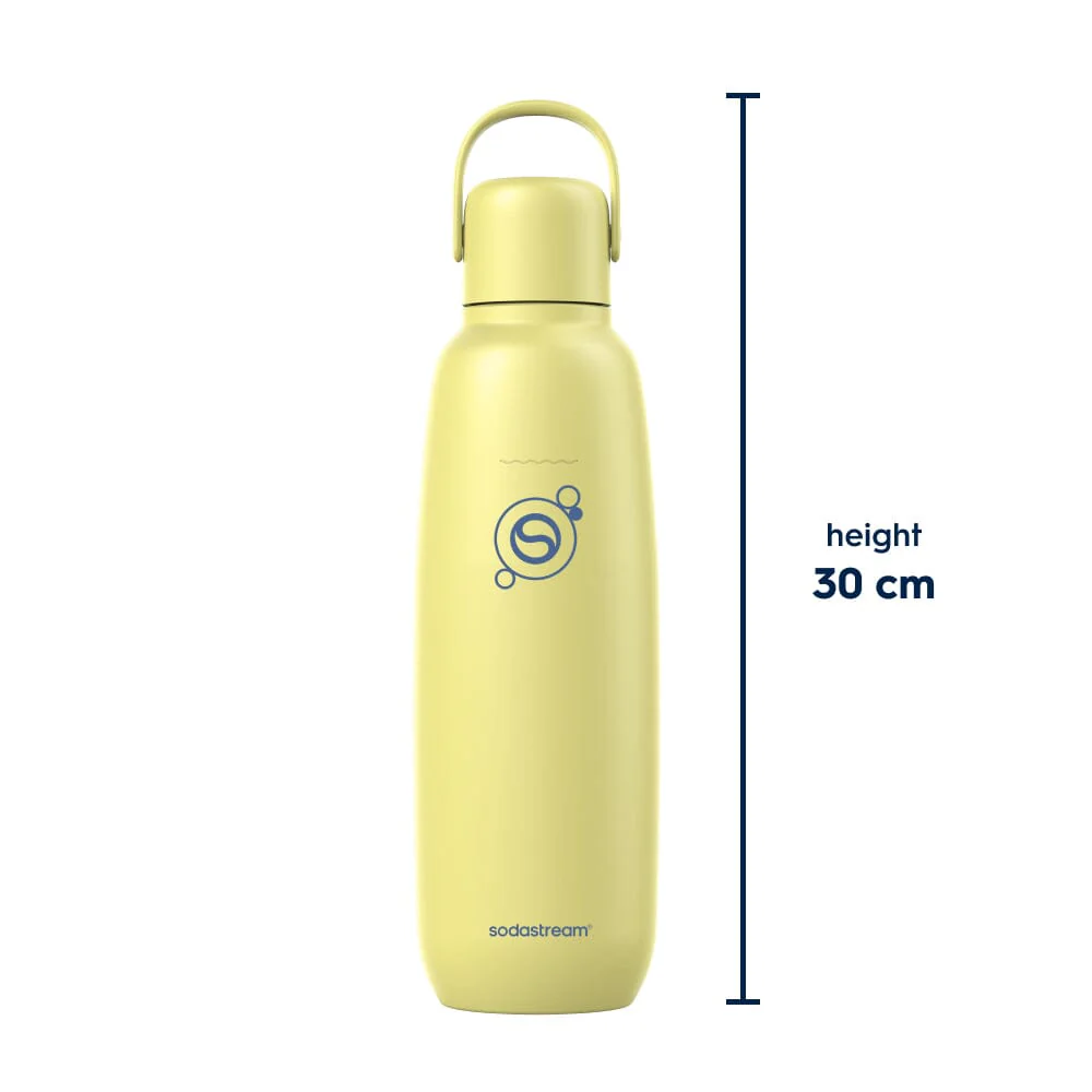 Sodastream Fizz & Go® Insulated Stainless Steel Sparkling Water Bottle Lemon Zest 0.9L - Image 8