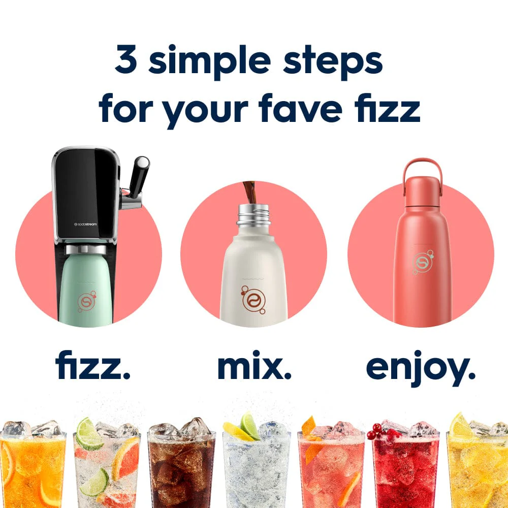 Sodastream Fizz & Go® Insulated Stainless Steel Sparkling Water Bottle Papaya 0.9L - Image 5