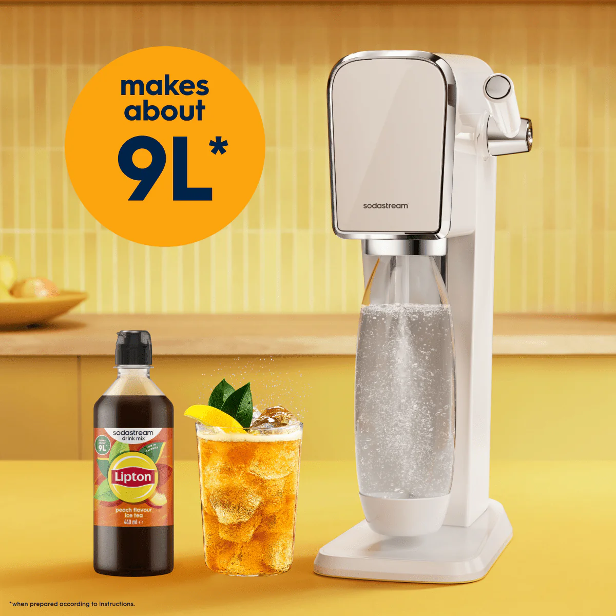 Sodastream Lipton Ice Tea Peach 6 Pack Syrup Drink Mix 440ml - Image 3
